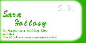 sara hollosy business card