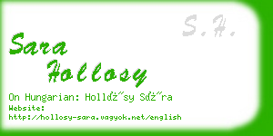 sara hollosy business card